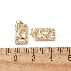 Pendentifs en laiton zircon cubique transparent&nbsp;KK-Q031-32G-01
