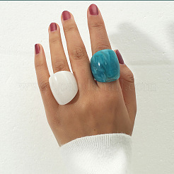 2 Stück Retro-Ring-Set aus Acryl.&nbsp;KY9181