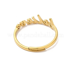 Placcatura ionica (ip) 304 anello regolabile in acciaio inossidabile&nbsp;RJEW-L107-026G