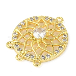 Liens de composant de lustre en zircone cubique clair en laiton pavé&nbsp;KK-L219-23G