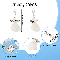 Décorations de pendentifs en coquille d'ange et en acrylique&nbsp;HJEW-TA00198