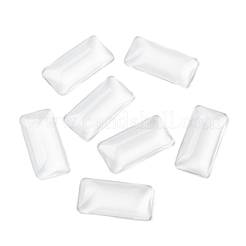 Transparentes Rechteck Glas Cabochons&nbsp;X-GGLA-R025-38x19