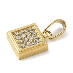 Ionenplattierung (IP) 304 Edelstahl Micro Pave Zirkonia Anhänger&nbsp;STAS-Z107-02G-06