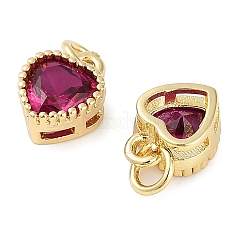 Véritables breloques en zircone cubique incrustée de laiton plaqué 18k or véritable&nbsp;ZIRC-L100-074G-06