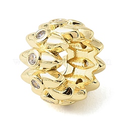 Perline zirconi micro pave  in ottone&nbsp;CU-CBA389D-01G-05