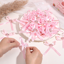 50 stücke krone mit bowknot legierung polyester single face satin band bekleidungs zubehör&nbsp;JEWB-PH01301