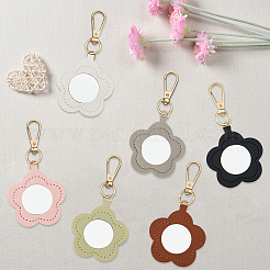 6 pendentif décoratif en cuir PU 6 couleurs&nbsp;HJEW-CL0001-15