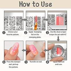 Modèles d'images d'art d'ongle en plastique&nbsp;AJEW-UN0002-49E
