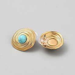 Boucles d'oreilles à tige en spirale vortex en acier inoxydable 304&nbsp;EJEW-WH0020-34