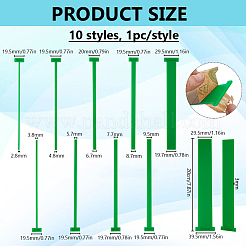 10 règle de reliure en acrylique de 10 styles&nbsp;DIY-BC0016-53C