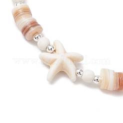 2 pz regolabile braccialetti di perline intrecciate in turchese sintetico tinto per le donne&nbsp;BJEW-JB11805