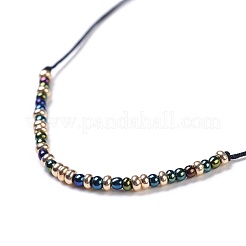 Nylonfaden geflochtene Perlen Armbänder&nbsp;BJEW-JB04349-M