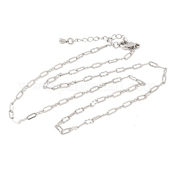 Colliers à maillons ovales texturés en laiton de 2.5 mm pour femmes&nbsp;NJEW-F366-06B-P
