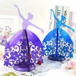 Stampi per espositori per orecchini da ragazza danzante in silicone alimentare fai-da-te&nbsp;XMAS-PW0001-058