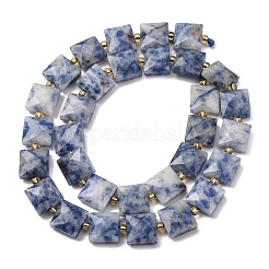 Natürliche blaue Fleck Jaspis Perlen Stränge&nbsp;G-F839-A15-01