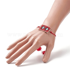 Handgefertigte japanische Samen-Rechteck-geflochtene Perlenarmbänder&nbsp;BJEW-MZ00022-02