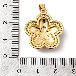 Messing Mikro ebnen Zirkonia Anhänger&nbsp;KK-A266-13G