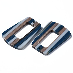 Pendentifs en bois de résine et de noyer&nbsp;X-RESI-N025-013A-C01