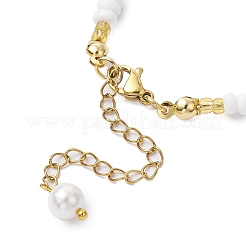 Bracciali con perle di conchiglia e perline di vetro&nbsp;BJEW-MZ00136-01