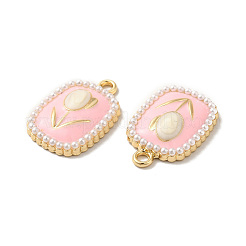 Crémaillère placage pendentifs en émail d'alliage&nbsp;ENAM-O050-04G