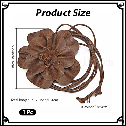 Cinture avvolgenti in pelle PU con fiori per donna&nbsp;AJEW-WH20816-058D