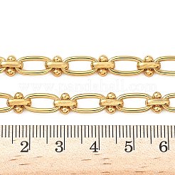Ionenplattierung (IP) 304 Edelstahl ovale Glieder Halskette für Frauen&nbsp;NJEW-B107-07G-03