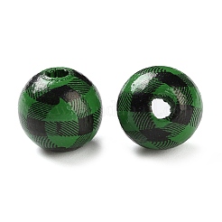 Perles européennes en bois imprimées&nbsp;WOOD-Z002-09C