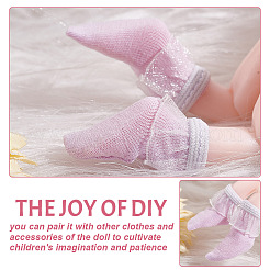18 Paar 9 Farben Stoffpuppen-Spitzen-Kurzsocken&nbsp;AJEW-GO0001-92