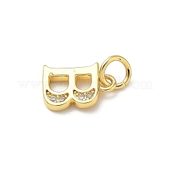 Breloques en laiton avec zircone cubique de micro pave&nbsp;KK-I382-03G-B