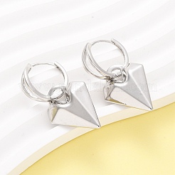 Orecchini a cerchio in ottone a cuore&nbsp;EJEW-D322-12P-02