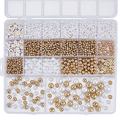 DIY-Sets mit runden ABS-Kunststoff-Imitationsperlen und CCB-Kunststoffperlen&nbsp;DIY-PA0001-09