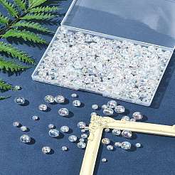 350pcs 5 Arten transparente Acrylperlen&nbsp;MACR-FS0001-91