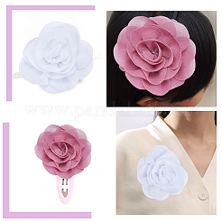20 Stück 2 Farben Polyester Blumenornament Zubehör&nbsp;DIY-AR0004-39