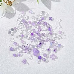 150 pezzo di perline acriliche rosa casuali con perline distanziali pastello perline sfuse a farfalla per la creazione di cordini per telefono portachiavi gioielli&nbsp;JX543J