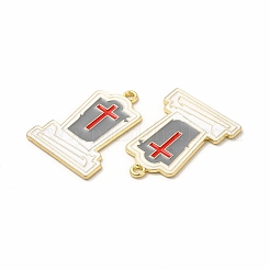 Pendenti smaltati in lega verniciata a spruzzo con placcatura a cremagliera a tema halloween&nbsp;FIND-G054-13LG-02