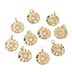 Pendenti in zirconi cubici trasparenti in micro pavè di ottone&nbsp;ZIRC-Z008-08G