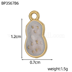 Ciondoli in acciaio inox smaltato 304&nbsp;STAS-OY011-01G