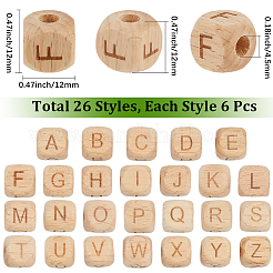 156 stücke 26 arten holz europäischen perlen&nbsp;WOOD-SC0002-29