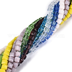 Fili di perline di vetro di stili misti&nbsp;GLAA-R041-4x4mm-M01