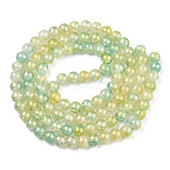 Perles de verre craquelé cuites au four&nbsp;DGLA-R053-05F