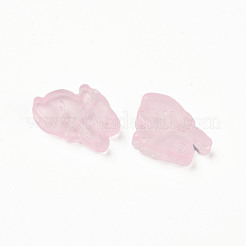 Perle di vetro verniciato a spruzzo trasparente bicolore&nbsp;GLAA-Q092-03-C02