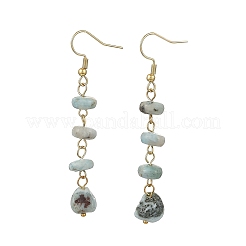 Ohrhänger aus natürlichem Larimar&nbsp;EJEW-JE07529