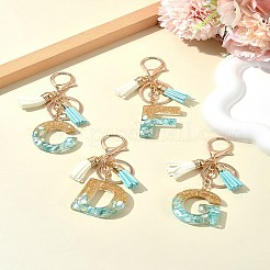 Porte-clés pendentif en résine époxy transparente&nbsp;KEYC-FS00022-19