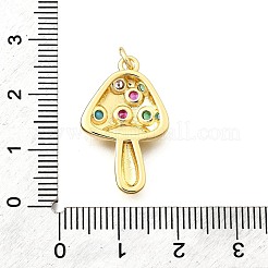 Pendentifs avec zircon cubiques à micro-pavés en laiton&nbsp;X-KK-F896-03G