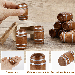 Miniaturornamente aus Holzfässern&nbsp;DJEW-WH0043-110A-01