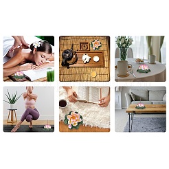 Ornements en céramique imitation lotus parfum insertion aromathérapie four décorations cadeaux&nbsp;JX848A