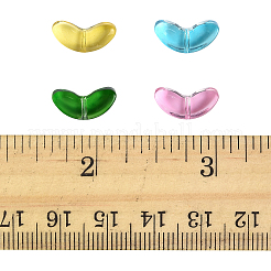 200 pièces de perles de verre transparentes peintes à la bombe&nbsp;GLAA-FS0002-54A