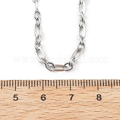 3.5 mm ovale Gliederkettenhalsketten aus 304 Edelstahl&nbsp;NJEW-T016-08P