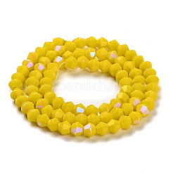 Hebras opacas de perlas de vidrio de imitación de jade de color sólido&nbsp;GLAA-F029-P4mm-D05