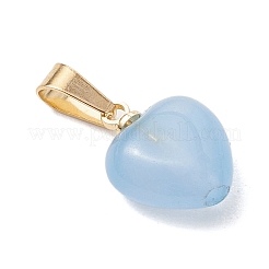 Dijes de corazón de howlita natural y ónix negro (teñidos y calentados) y aguamarina y cristal de cuarzo&nbsp;PALLOY-JF05059